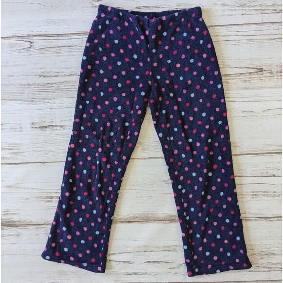 Fleece Polkadot Pajama Pants sz Small - Picture 3 of 4